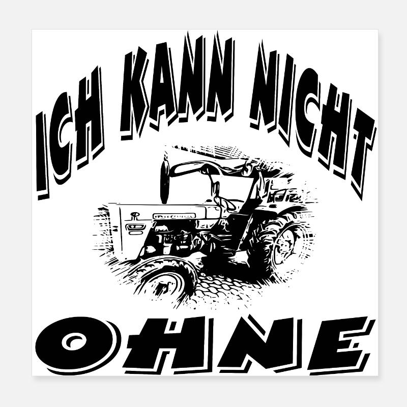 Traktor Poster 20x20 cm