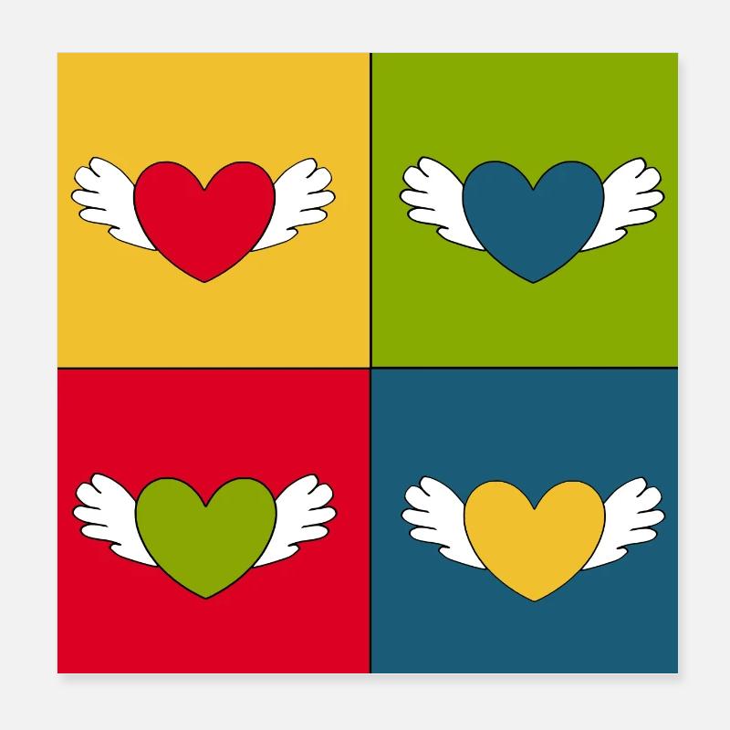 Cadeau Saint-Valentin Saint-Valentin Poster 20 x 20 cm