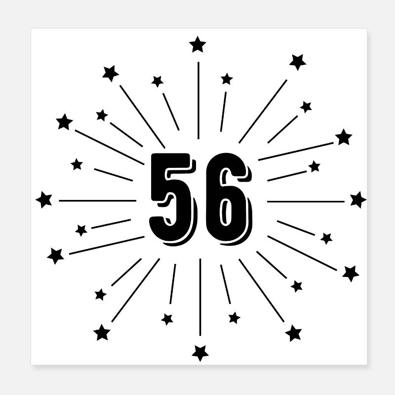 56. Sternjubiläum - Geschenk 56 Jahre Poster 20x20 cm