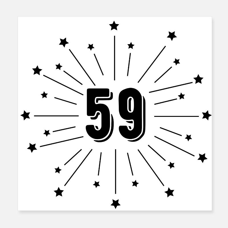 59th Star-Spangled Anniversary - 59th Anniversary Gift Poster 8" x 8" (20x20 cm)