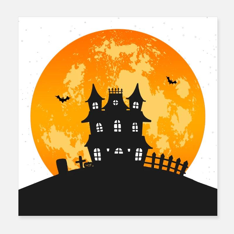 Haunted house Poster 8" x 8" (20x20 cm)