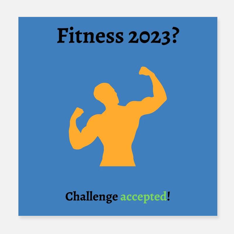Fitness Challenge Poster 20x20 cm