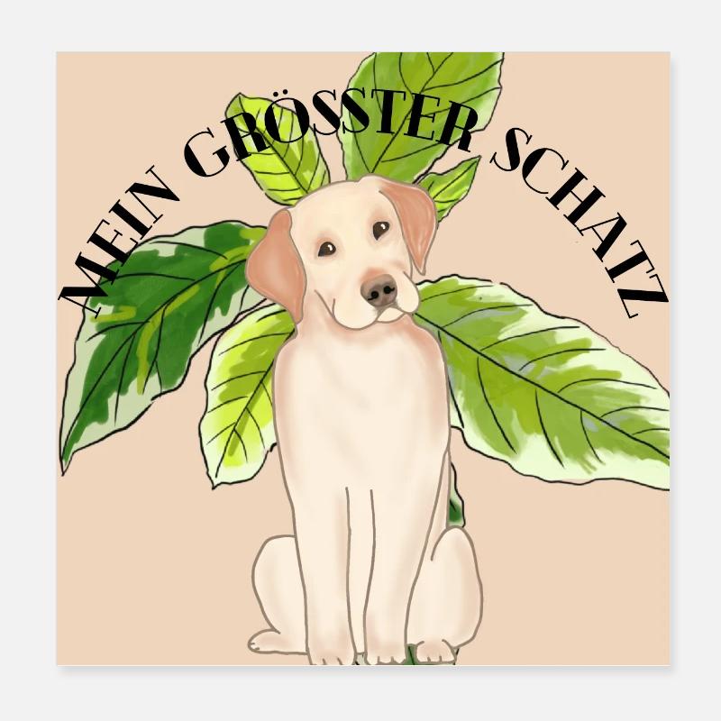 Hunde Design Poster 20x20 cm