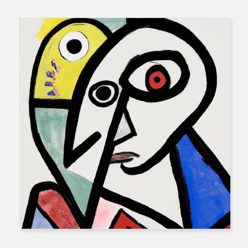 Cubism Style Mozaik #006 Poster 8" x 8" (20x20 cm)