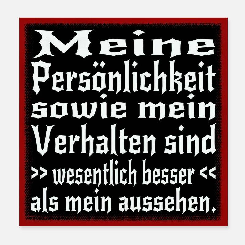 großartigkeit Poster 20x20 cm