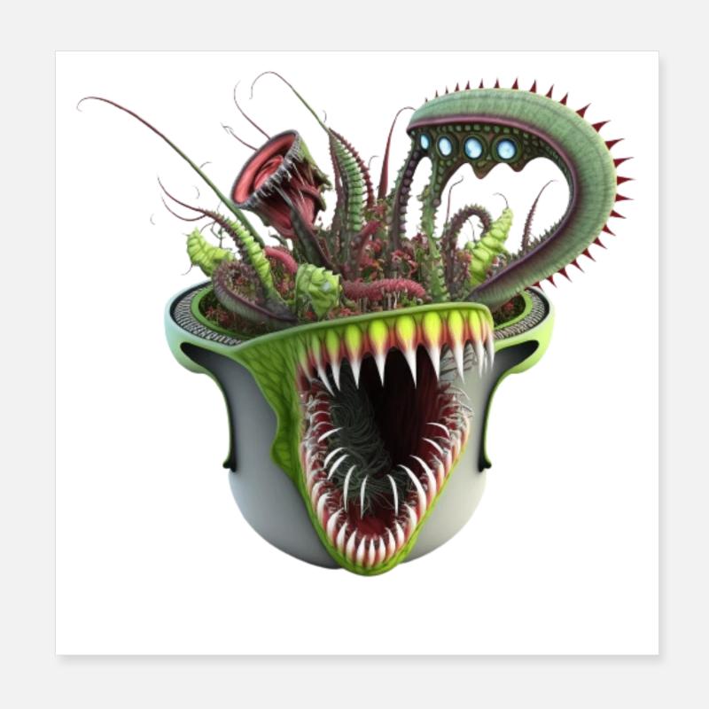 Green Undead Poster 8" x 8" (20x20 cm)