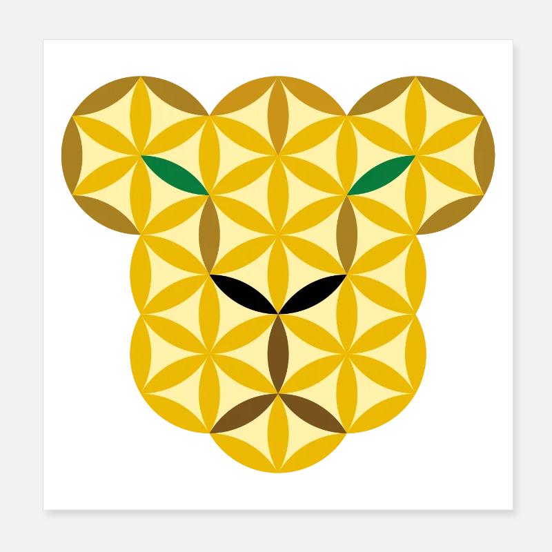 Lionceau de la vie gr/e Poster 20 x 20 cm