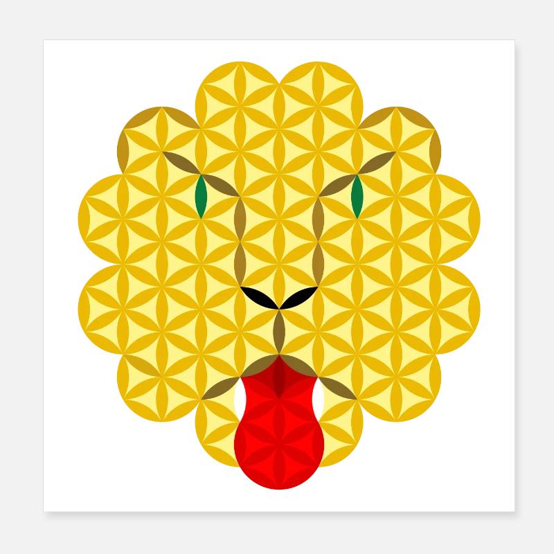 Löwe des Lebens Alpha - TGRE Poster 20x20 cm