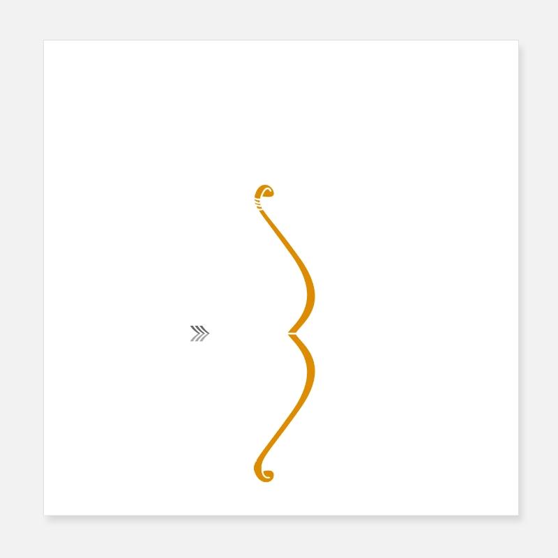tir à l'arc Poster 20 x 20 cm