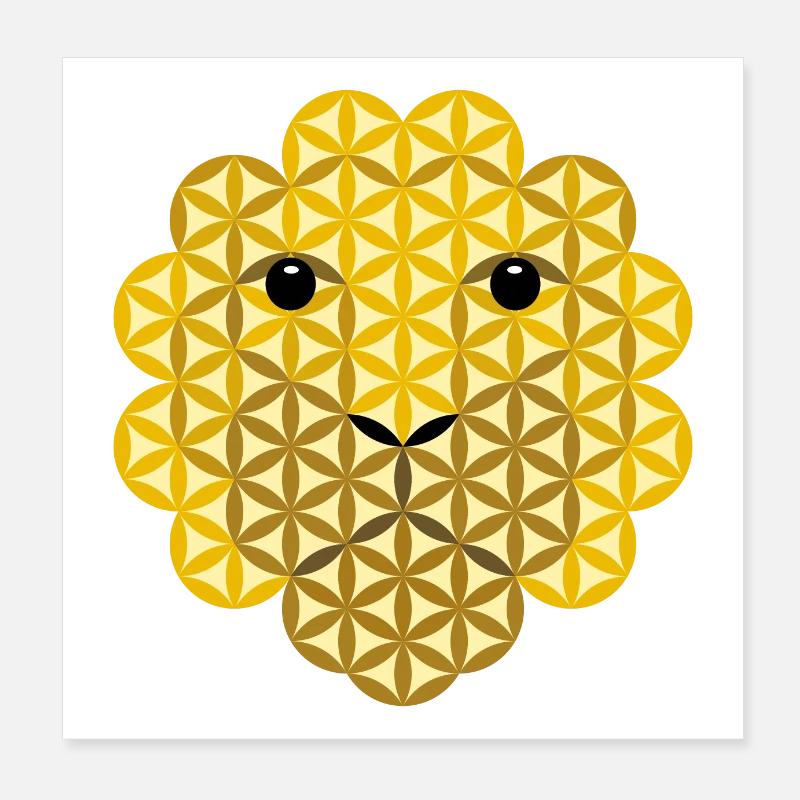 Löwe des Lebens - SMLBEB Poster 20x20 cm