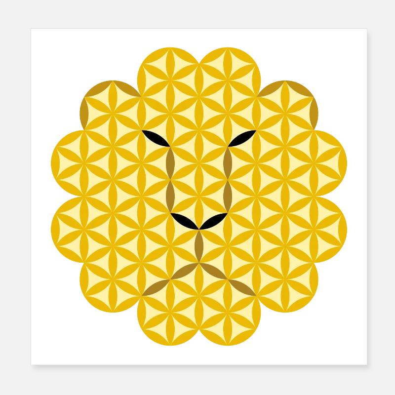 Löwe des Lebens - Alpha Poster 20x20 cm