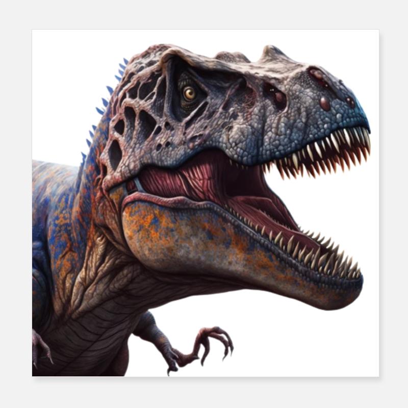 Véritable expérience de dinosaure : le T-Rex Poster 20 x 20 cm