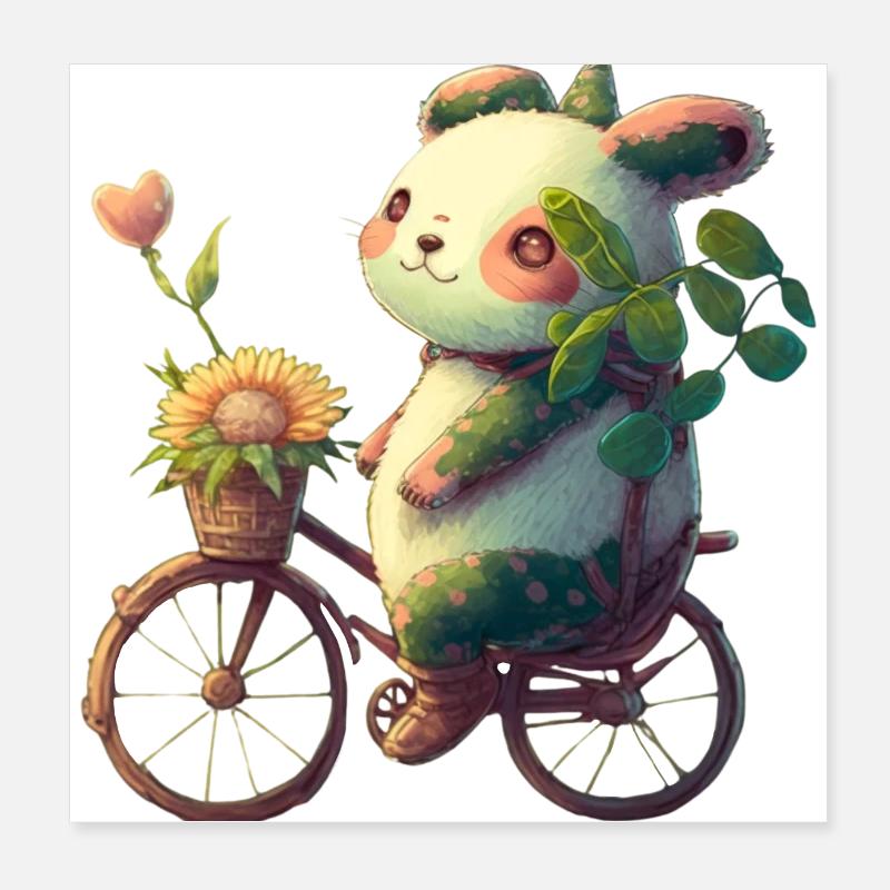 Clown Panda Poster 20x20 cm