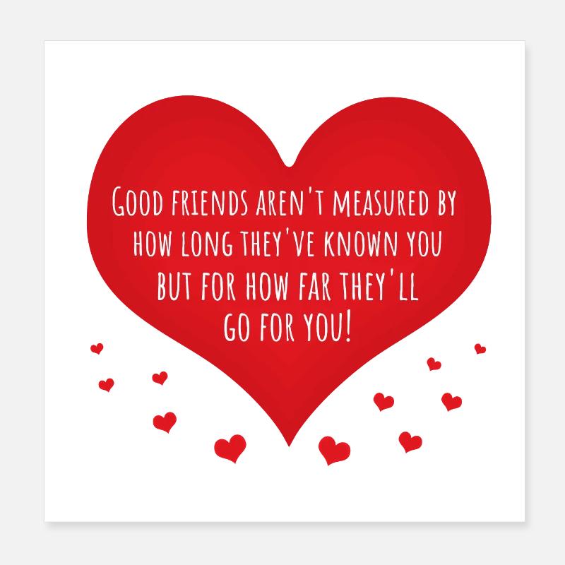 Gute Freunde Poster 20x20 cm