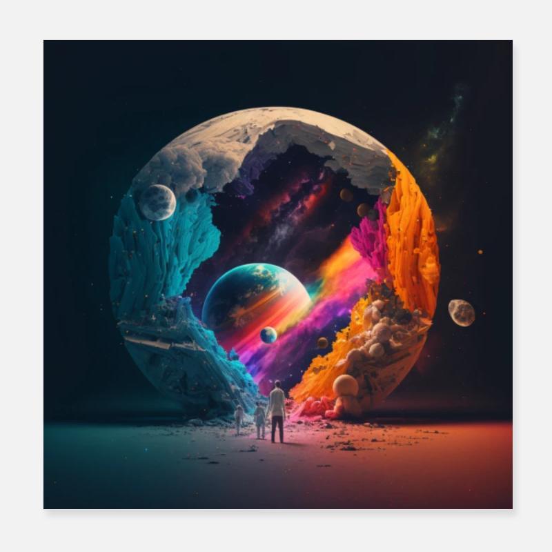 Fantasy - Poster 8" x 8" (20x20 cm) - white