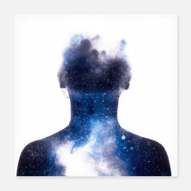 Nebula silhouette Poster 8" x 8" (20x20 cm)