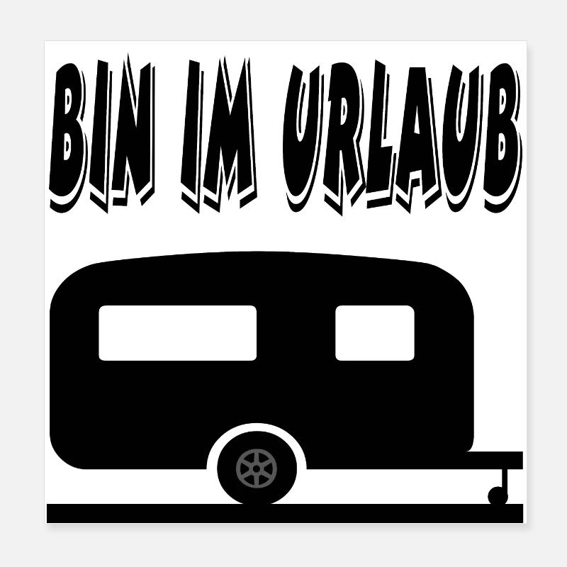 Camping Poster 20x20 cm