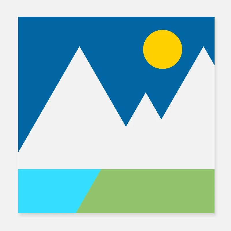 Mountain Range Poster 8" x 8" (20x20 cm)