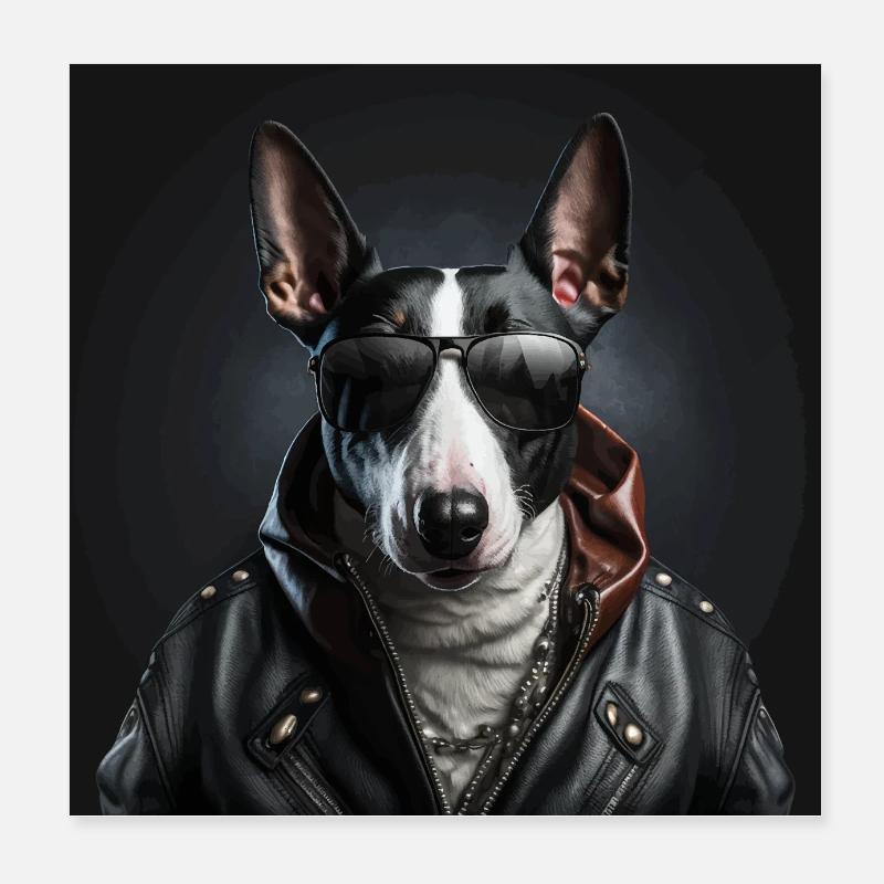 cool Bull Terrier Poster 20 x 20 cm