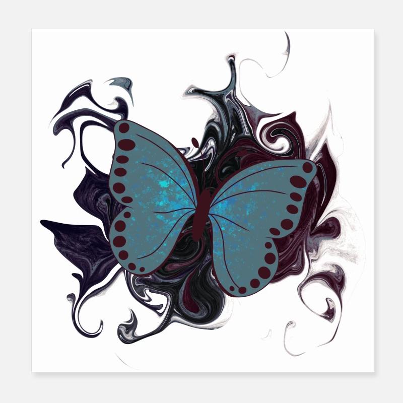 Butterfly Poster 8" x 8" (20x20 cm)