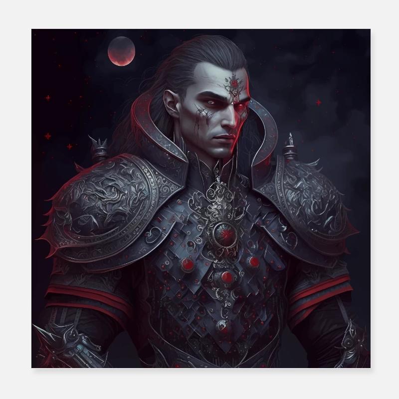 Dark Fantasy Vampire Version 9 Poster 8" x 8" (20x20 cm)
