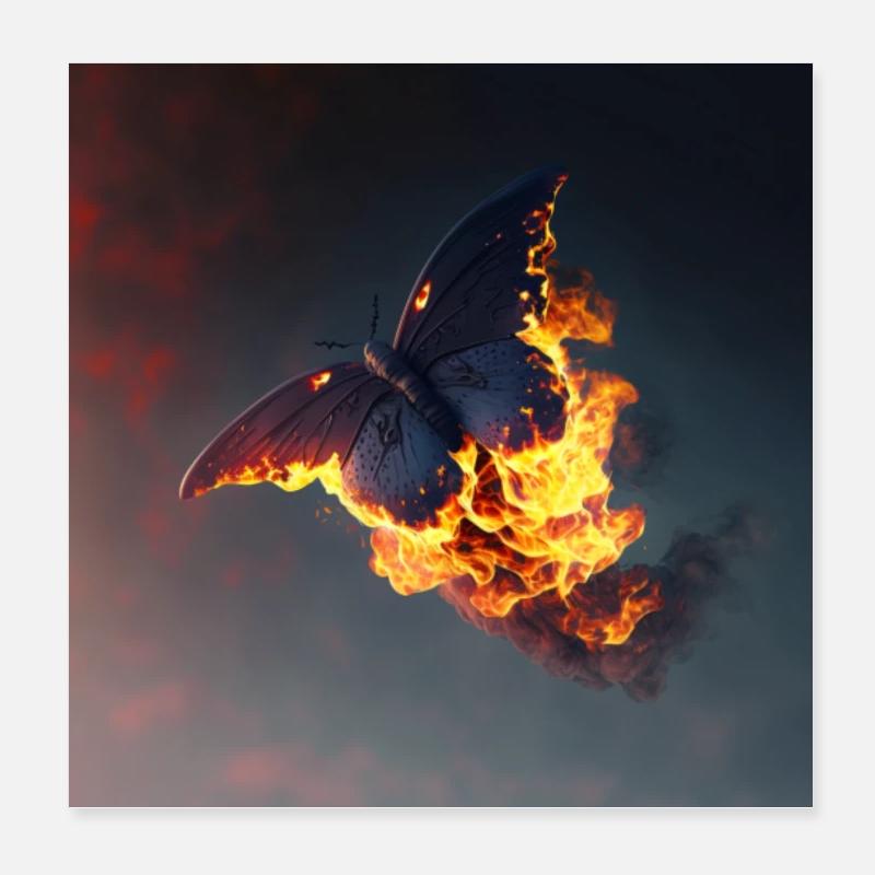 Butterfly Poster 8" x 8" (20x20 cm)