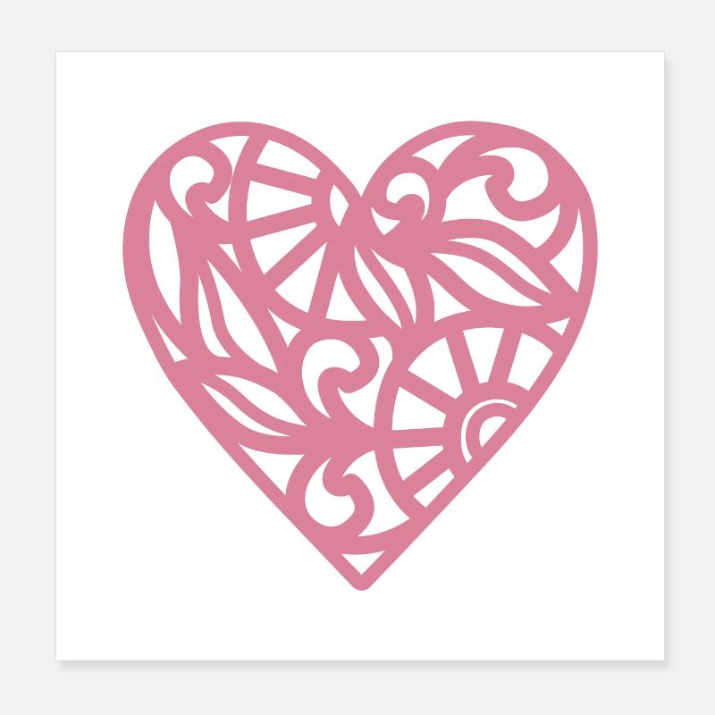 Herz Poster 20x20 cm