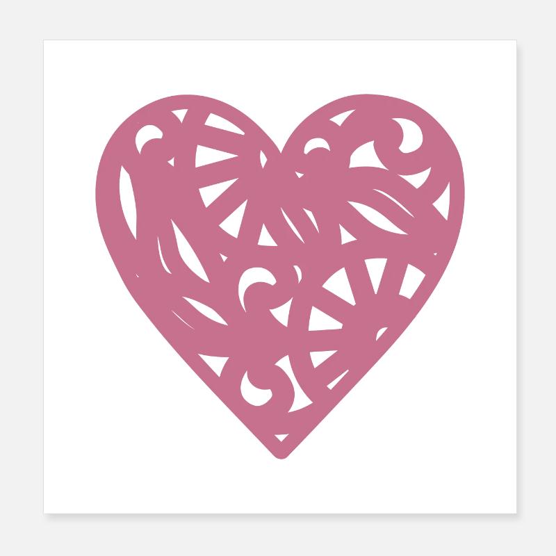 Herz Poster 20x20 cm