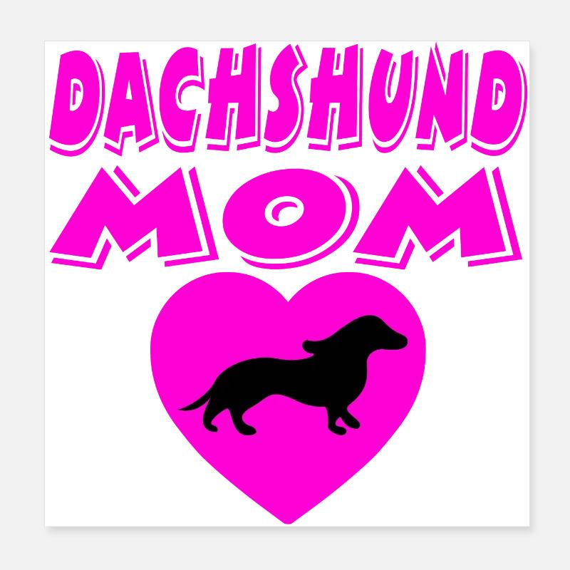 Dackel Poster 20x20 cm