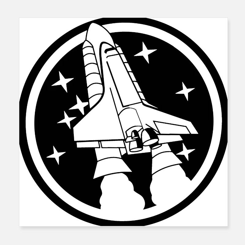 Spaceship Poster 8" x 8" (20x20 cm)