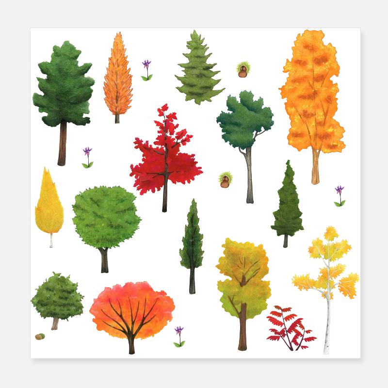 Bäume Poster 20x20 cm