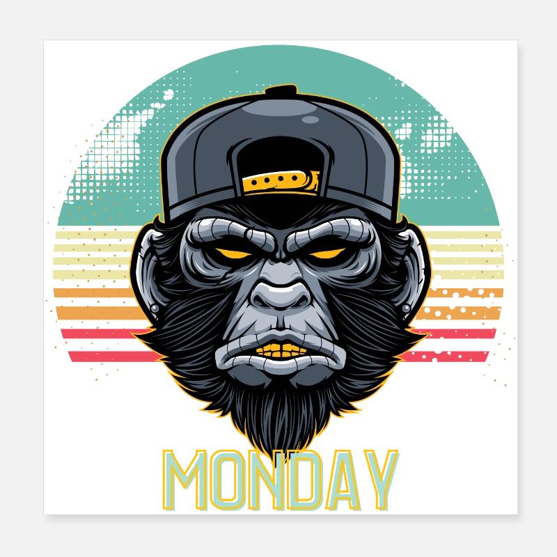 MONDAY Poster 8" x 8" (20x20 cm)
