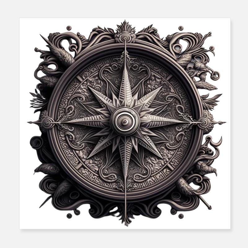 cool Viking ornament Poster 8" x 8" (20x20 cm)