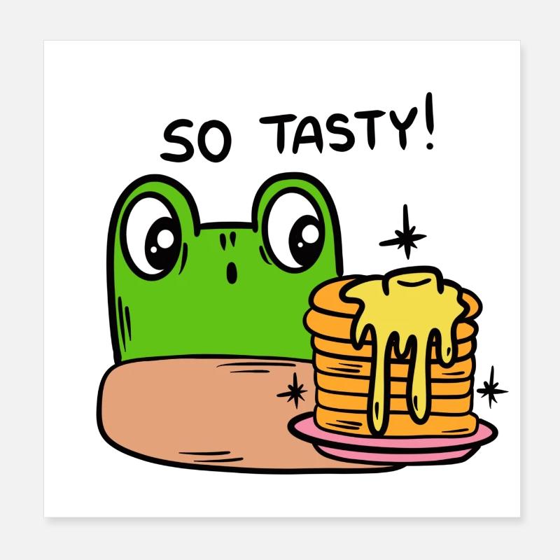 Drôle de grenouille, crapaud Poster 20 x 20 cm