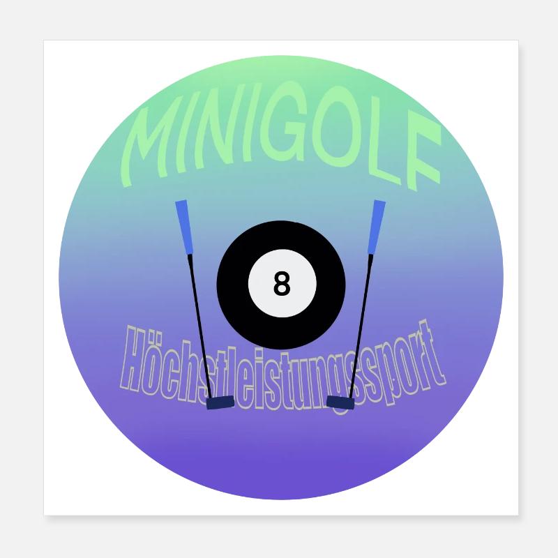 Minigolf Poster 20x20 cm