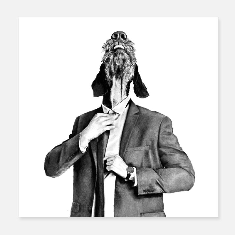 Sharp starb - Poster 20x20 cm - Weiß