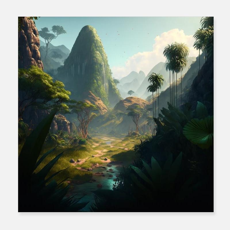 Die atemberaubende Welt - Geschenkidee Poster 20x20 cm