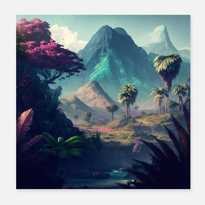 Die atemberaubende Welt - Geschenkidee Poster 20x20 cm