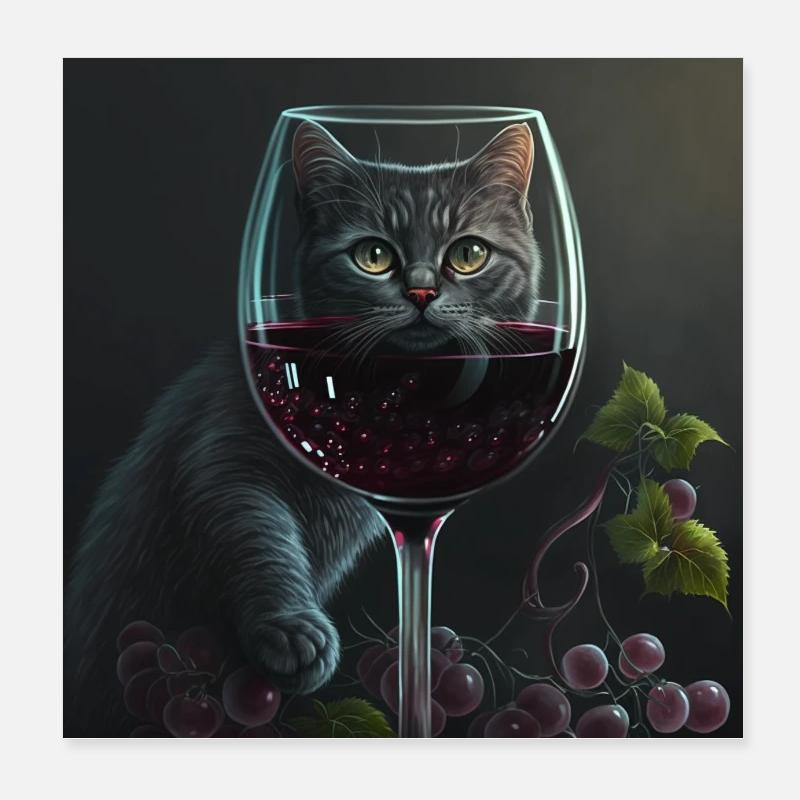 Die Chat'Cool'ique | Geschenkidee Poster 20x20 cm