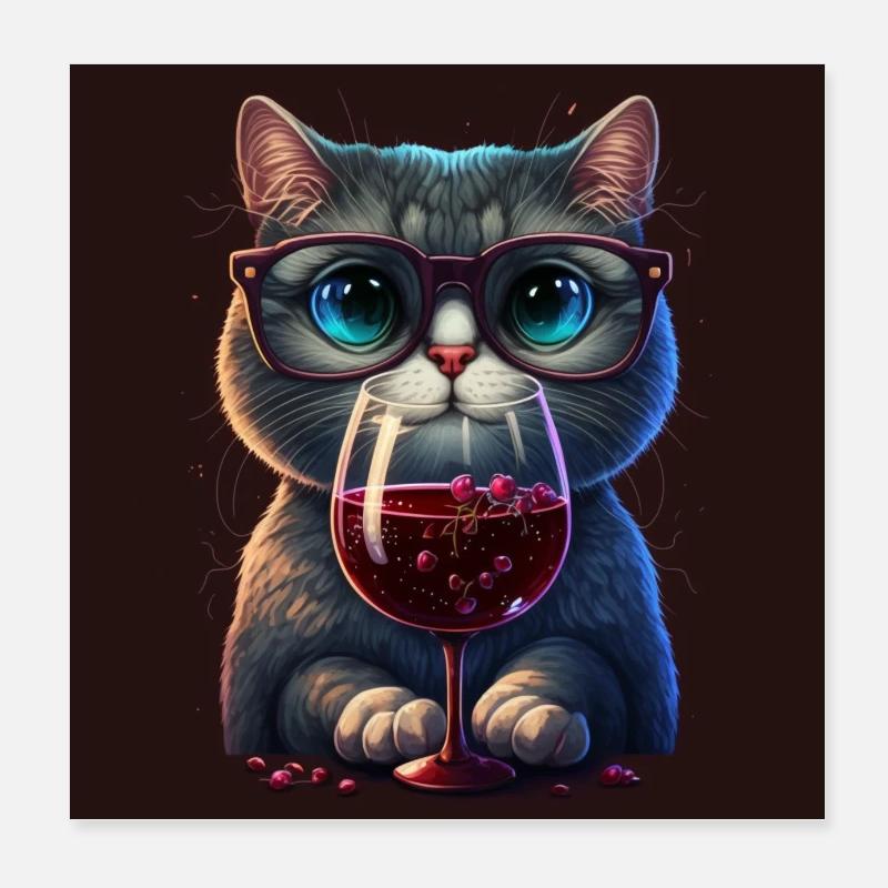 Die Chat'Cool'ique | Geschenkidee Poster 20x20 cm