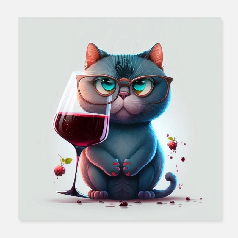 Die Chat'Cool'ique | Geschenkidee Poster 20x20 cm