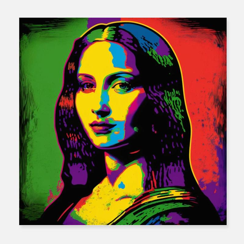 Portrait Pop Art Poster 8" x 8" (20x20 cm)