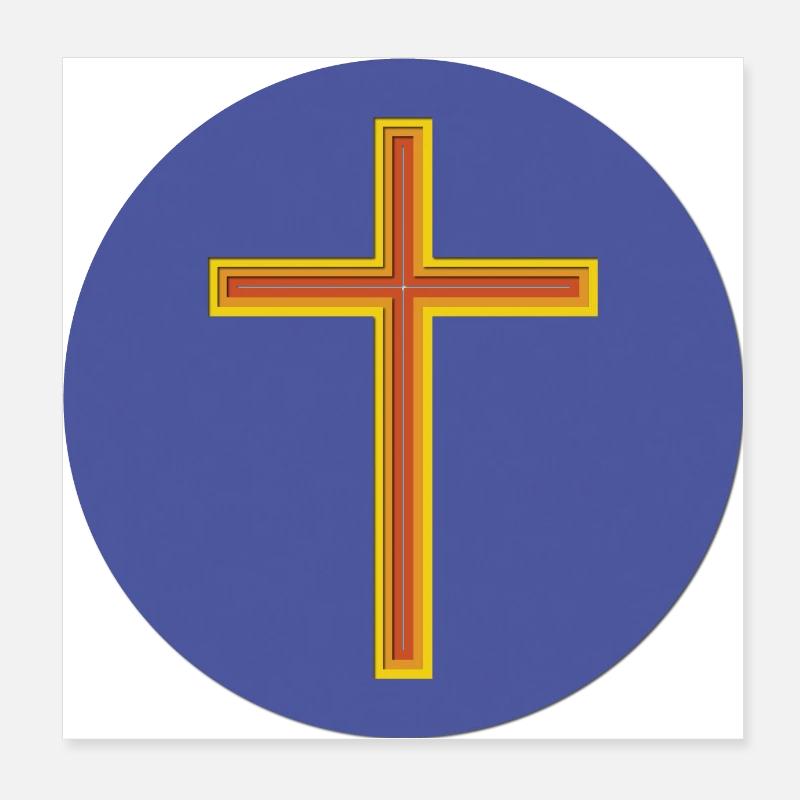 CHRISTIAN T-SHIRT VERSE BIBLE CROSS EQUAL MASTER Poster 8" x 8" (20x20 cm)