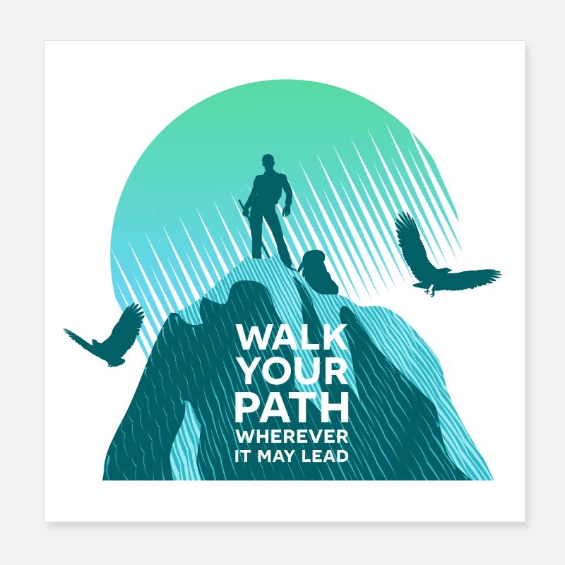 Marchez votre chemin Poster 20 x 20 cm