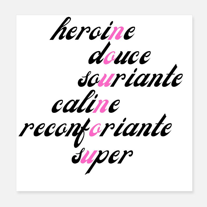 nounou de l'année Poster 20 x 20 cm