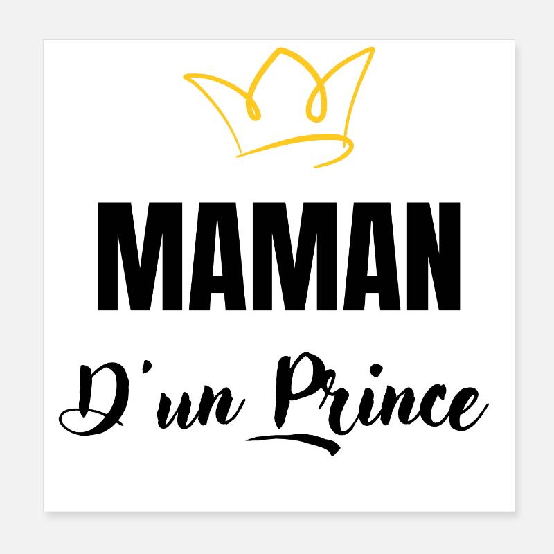 maman d'un prince Poster 20 x 20 cm