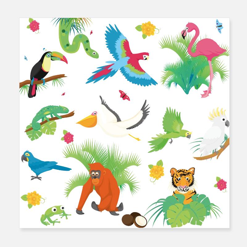 Febbre della giungla Poster 20x20 cm