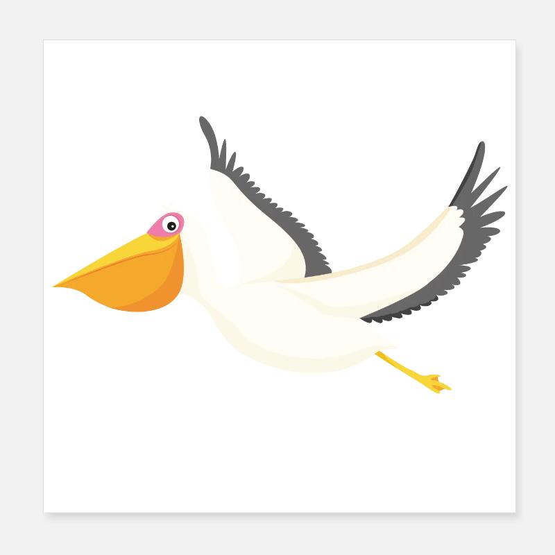Pelican Poster 8" x 8" (20x20 cm)