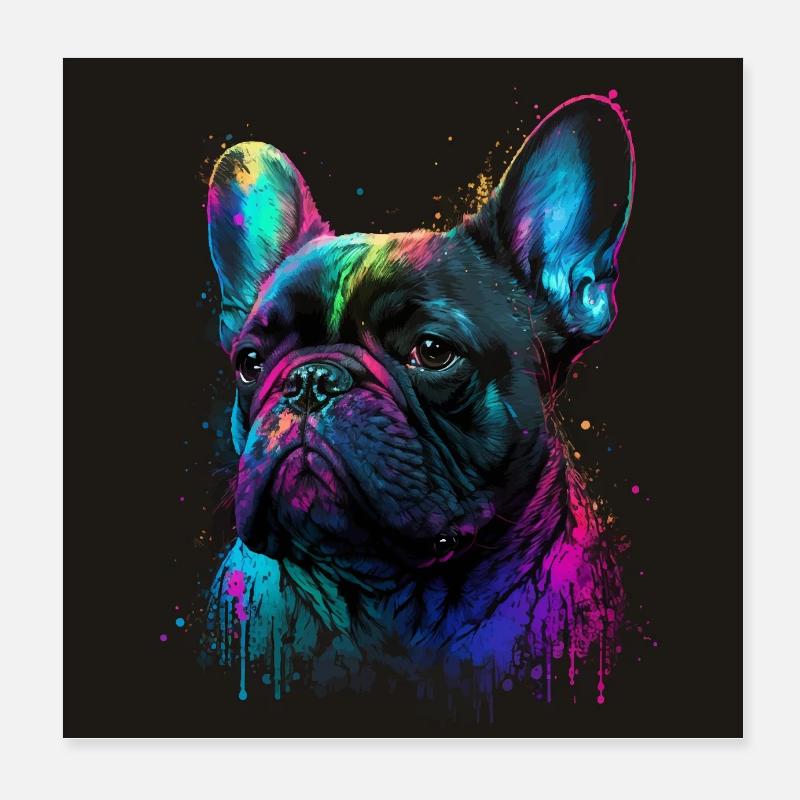 Bulldog francese Poster 20x20 cm