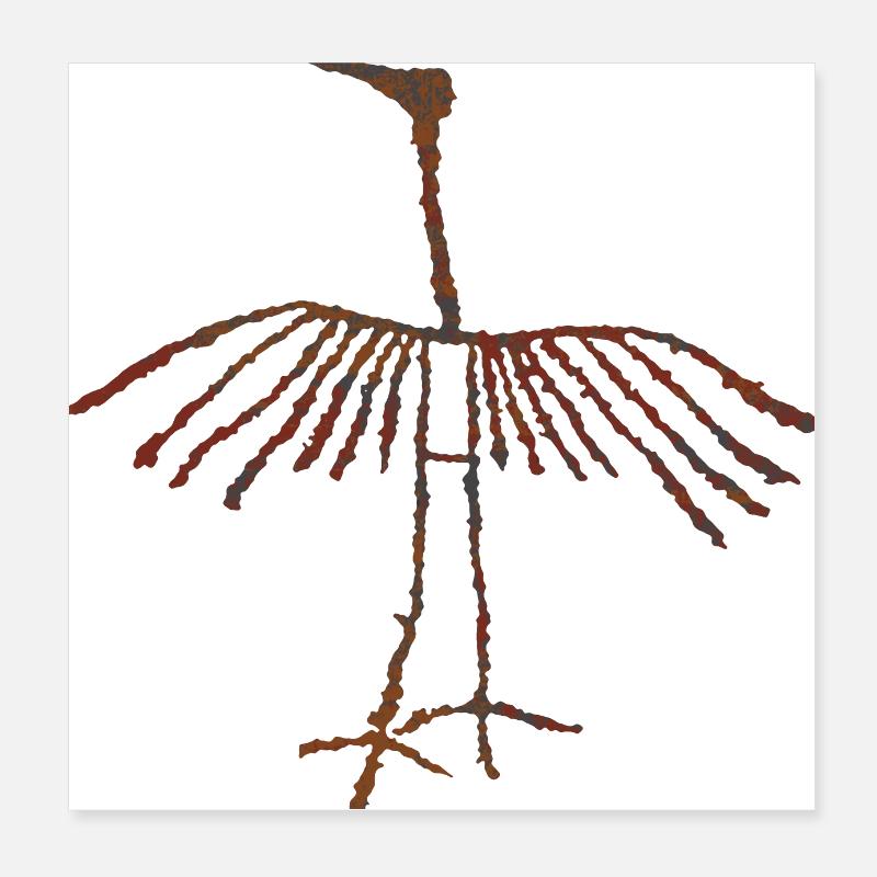 Crane Poster 8" x 8" (20x20 cm)